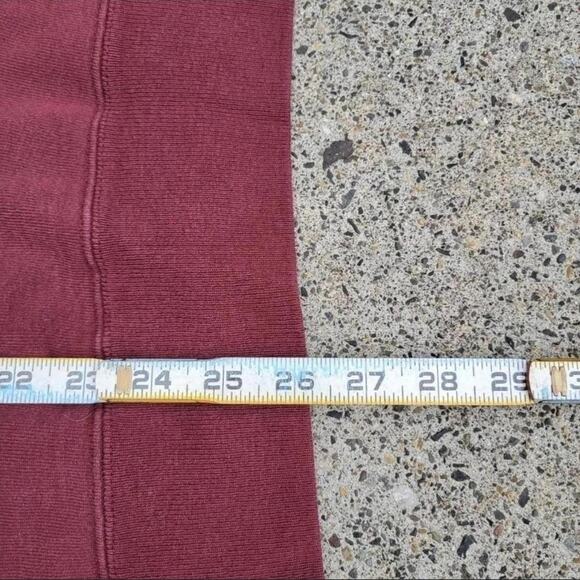 Vtg 90s CHAMPION Small Spellout Logo Burgundy Plain Crewneck Sweatshirt L USA - Picture 4 of 4